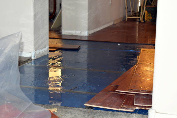 Professional Burst Pipe Cleanup technician working in Leavenworth, KS